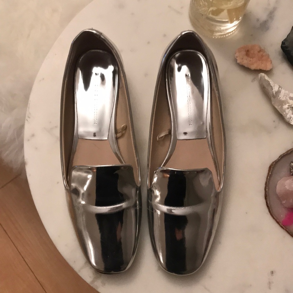 Metallic Zara Loafers Size 37
